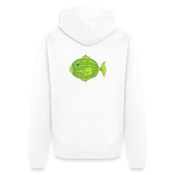 puffy - Unisex Premium Organic Zip Hoodie - white - Back - Thijin (182cm)