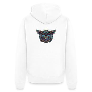 Aigle Éternel Engrenage - Veste à capuche bio Premium Unisexe - blanc - Dos - Thijin (182cm)