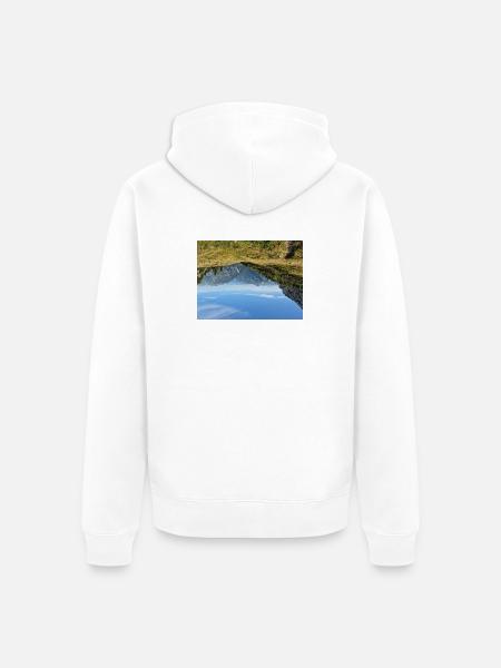 Alpine Panorama - Unisex Premium Bio Zip Hoodie - Weiß
