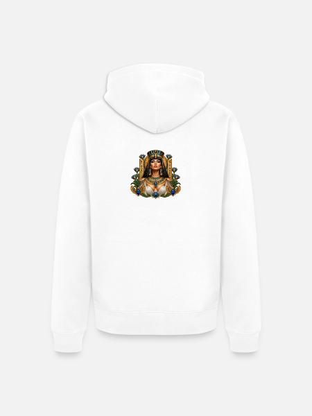 Kleopatra – Ägyptische Königin - Unisex Premium Bio Zip Hoodie - Weiß