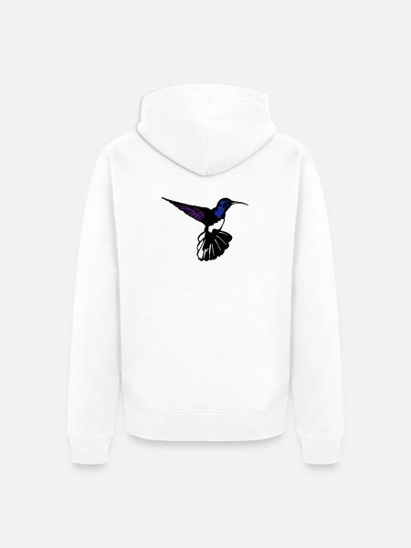 colibri - Unisex Premium Organic Zip Hoodie - white