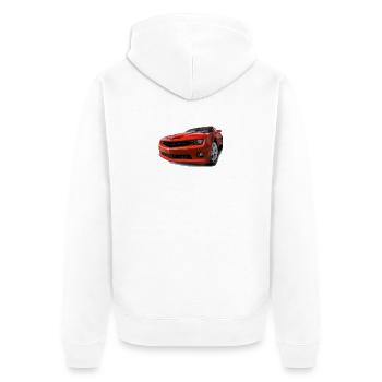 sport car - Veste à capuche bio Premium Unisexe - blanc - Dos - Thijin (182cm)