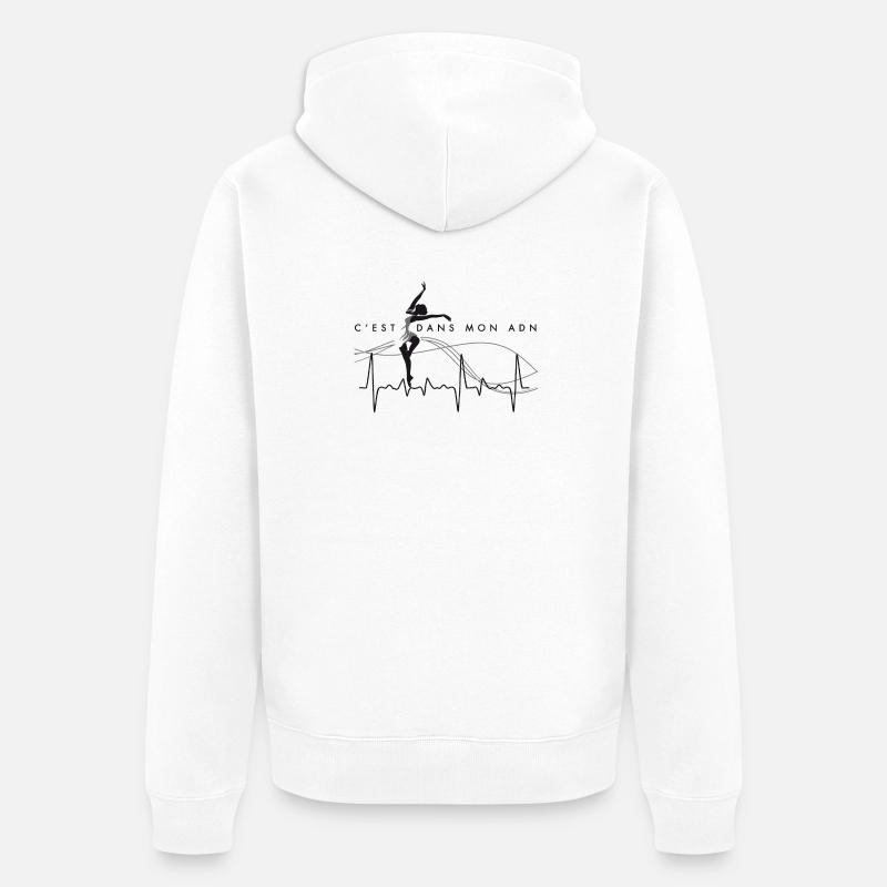 T-shirt Ballet Classique - C'est dans mon ADN Pro - Veste à capuche bio Premium Unisexe - blanc