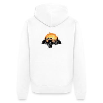 Sunrise Jeep Tout-terrain Vista - Veste à capuche bio Premium Unisexe - blanc - Dos - Thijin (182cm)