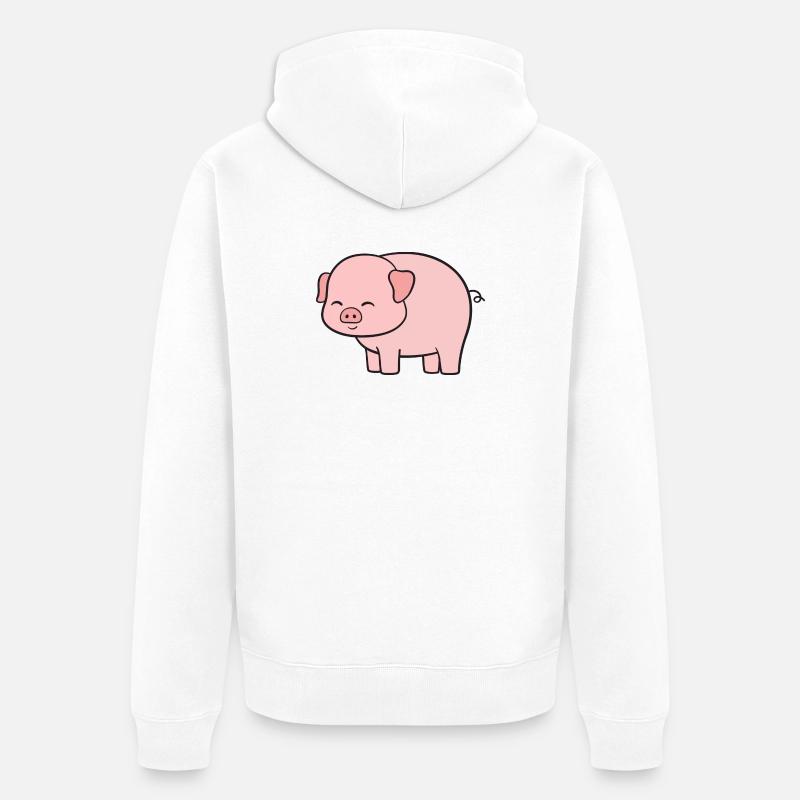 Cochons Cochons - Veste à capuche bio Premium Unisexe - blanc
