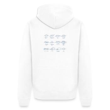 Boote Segeln Knoten Knotenkunde Geschenke - Unisex Premium Bio Zip Hoodie - Weiß - Hinten - Thijin (182cm)