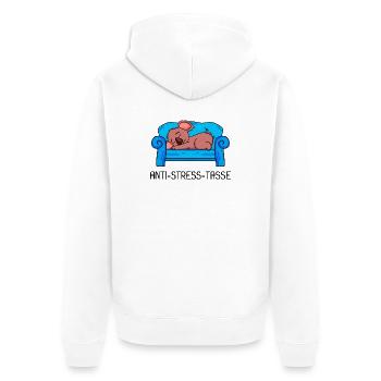 Tasse Koala - Unisex Premium Bio Zip Hoodie - Weiß - Hinten - Thijin (182cm)