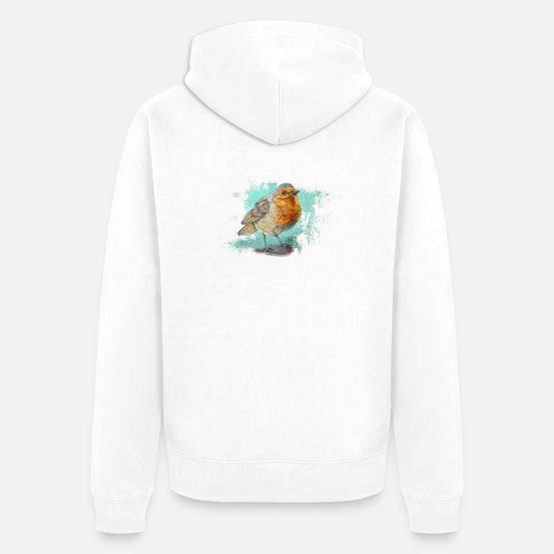 Das Rotkelchen - Unisex Premium Bio Zip Hoodie - Weiß