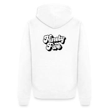 Quatre-vingt-quinze 95e anniversaire Hommes Femmes 95 ans - Veste à capuche bio Premium Unisexe - blanc - Dos - Thijin (182cm)
