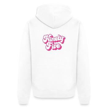 Quatre-vingt-quinze femmes du 95e anniversaire de ses 95 ans - Veste à capuche bio Premium Unisexe - blanc - Dos - Thijin (182cm)