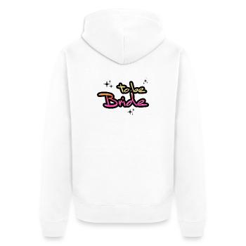 Bride to be retro look bachelor party engagement bachelor party - Unisex Premium Organic Zip Hoodie - white - Back - Thijin (182cm)