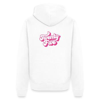 Vingt-cinq 25e anniversaire pour les femmes de 25 ans - Veste à capuche bio Premium Unisexe - blanc - Dos - Thijin (182cm)
