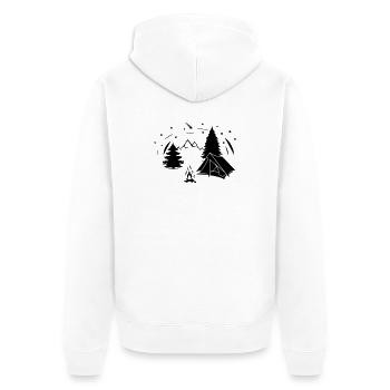 Tente ciel étoilé dans la forêt - Veste à capuche bio Premium Unisexe - blanc - Dos - Thijin (182cm)