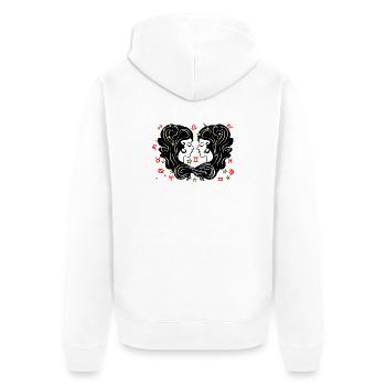 Signe du zodiaque signe étoile logo Gémeaux - Veste à capuche bio Premium Unisexe - blanc - Dos - Thijin (182cm)