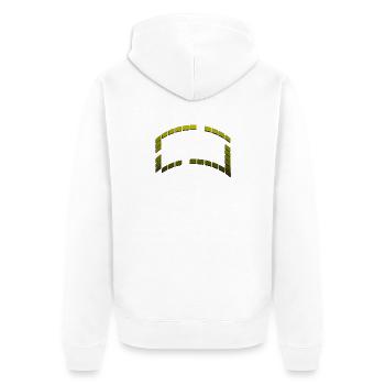 Frame Squares Graduated Green Gradient - Unisex Premium Organic Zip Hoodie - white - Back - Thijin (182cm)