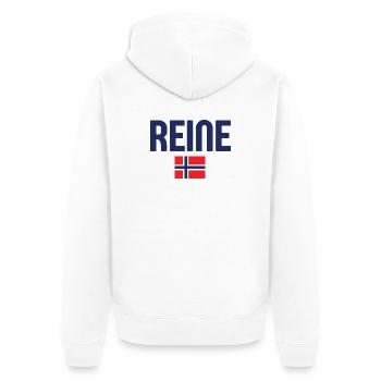 Conception du drapeau de la Reine-Norvège - Veste à capuche bio Premium Unisexe - blanc - Dos - Thijin (182cm)