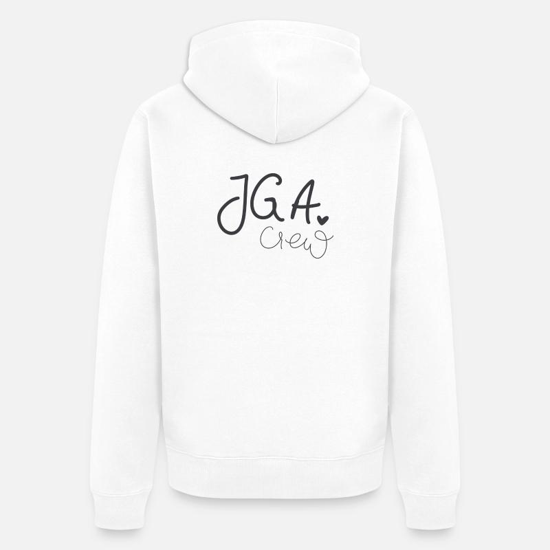 JGA Crew: Bachelor Party Tee - Unisex Premium Bio Zip Hoodie - Weiß