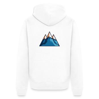 Montagnes - Veste à capuche bio Premium Unisexe - blanc - Dos - Thijin (182cm)