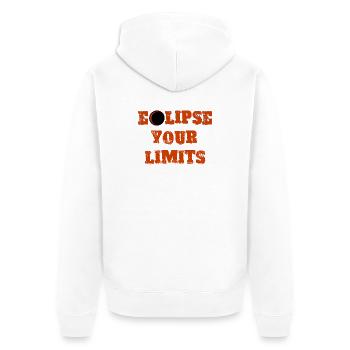 Eclipse your limits 2025 - Veste à capuche bio Premium Unisexe - blanc - Dos - Thijin (182cm)