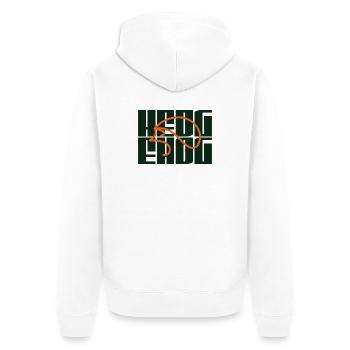 Merch with your favorite hedgehog's logo - Unisex Premium Organic Zip Hoodie - white - Back - Thijin (182cm)