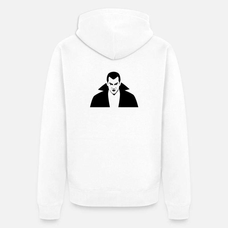 Vampire Illustration - Veste à capuche bio Premium Unisexe - blanc