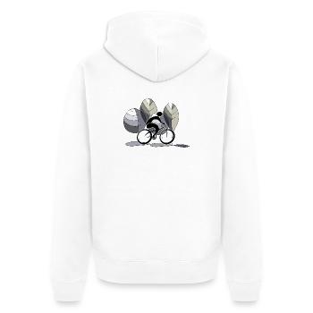 Cycliste - Veste à capuche bio Premium Unisexe - blanc - Dos - Thijin (182cm)