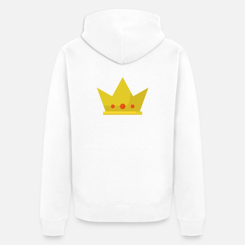 Couronne - Veste à capuche bio Premium Unisexe - blanc