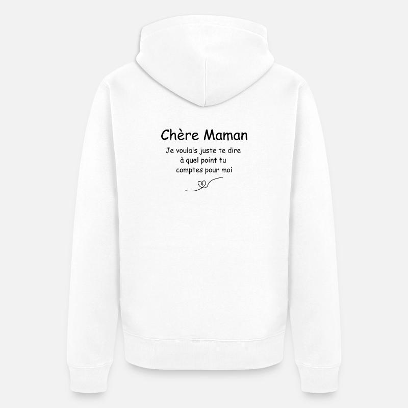 Chère Maman - Veste à capuche bio Premium Unisexe - blanc