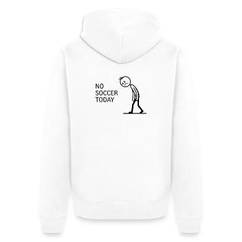 Pas de football aujourd’hui - Drôle de Triste Stickman - Veste à capuche bio Premium Unisexe - blanc - Dos - Thijin (182cm)