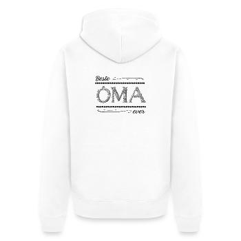Oma ist die Beste / Best Oma Ever - Unisex Premium Organic Zip Hoodie - white - Back - Thijin (182cm)