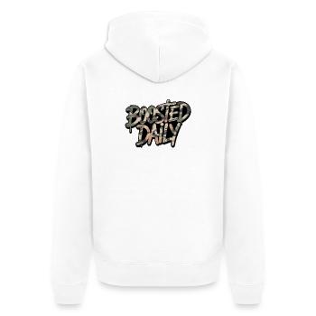 Boosted Daily Auto Tuning Design Camouflage Tuner - Unisex Premium Bio Zip Hoodie - Weiß - Hinten - Thijin (182cm)