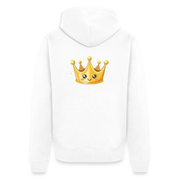 Illustration de la couronne d’or de Kawaii - Veste à capuche bio Premium Unisexe - blanc - Dos - Thijin (182cm)
