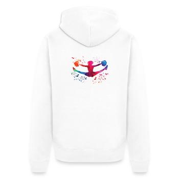 Cheerleader Cheer Mom Cheerleading - Unisex Premium Organic Zip Hoodie - white - Back - Thijin (182cm)