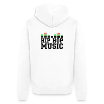 Musique Hip Hop - Veste à capuche bio Premium Unisexe - blanc - Dos - Thijin (182cm)