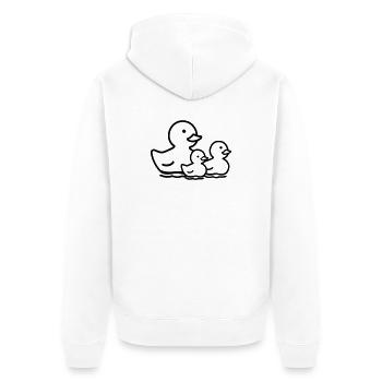 famille canard - Veste à capuche bio Premium Unisexe - blanc - Dos - Thijin (182cm)