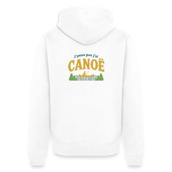 J'peux pas j'ai CANOË - Veste à capuche bio Premium Unisexe - blanc - Dos - Thijin (182cm)