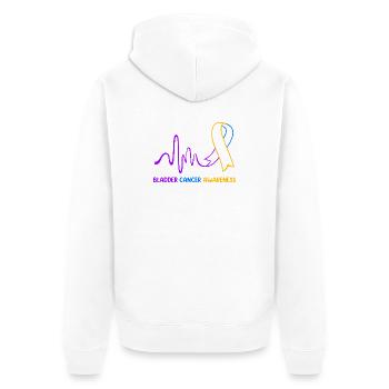 Blasenkrebs Krebs Blase - Unisex Premium Bio Zip Hoodie - Weiß - Hinten - Thijin (182cm)