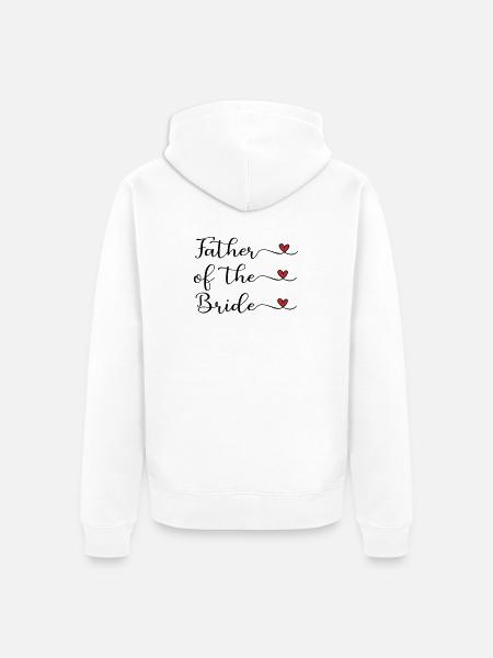 Father of the Bride - Unisex Premium Organic Zip Hoodie - white