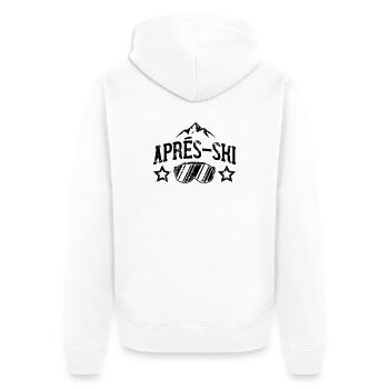 Apres Ski - Unisex Premium Bio Zip Hoodie - Weiß - Hinten - Thijin (182cm)