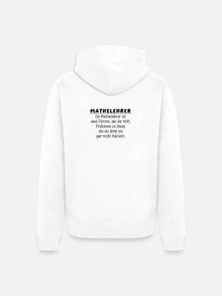 Geschenkideen für Mathelehrer - Unisex Premium Bio Zip Hoodie - Weiß