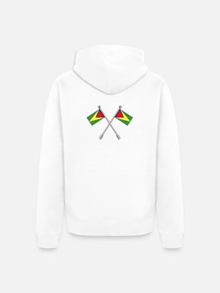 Flagge von Guyana - Unisex Premium Bio Zip Hoodie - Weiß