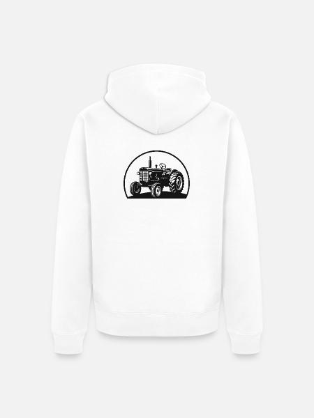 Traktor / Traktor / Traktor - Unisex Premium Bio Zip Hoodie - Weiß