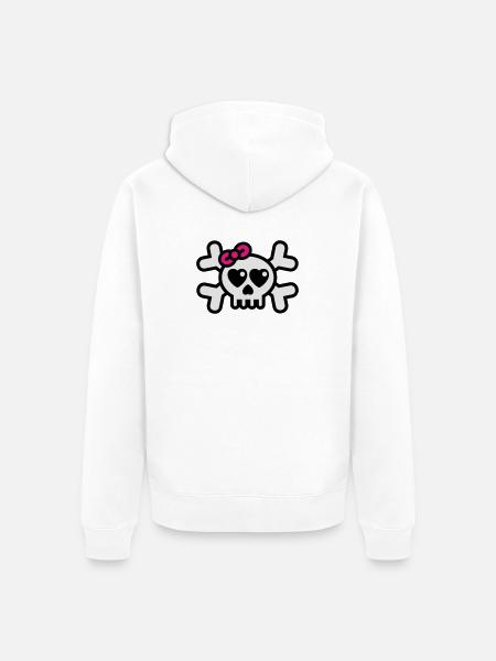 dolly_rodger_3colors - Veste à capuche bio Premium Unisexe - blanc