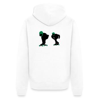 longboard - Veste à capuche bio Premium Unisexe - blanc - Dos - Thijin (182cm)