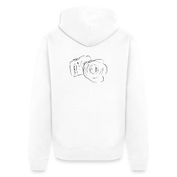 caméra - Veste à capuche bio Premium Unisexe - blanc - Dos - Thijin (182cm)