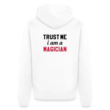 Trust me I am a Magician - Veste à capuche bio Premium Unisexe - blanc - Dos - Thijin (182cm)