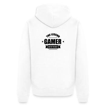 Gamer / Gaming - Veste à capuche bio Premium Unisexe - blanc - Dos - Thijin (182cm)