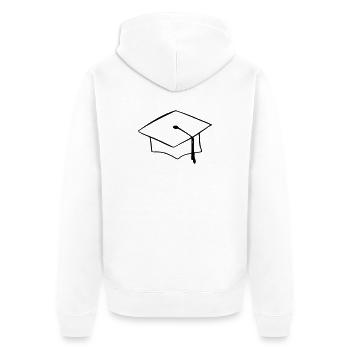 Graduation hat - Unisex Premium Organic Zip Hoodie - white - Back - Thijin (182cm)