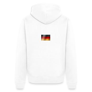  German Flag  - Unisex Premium Organic Zip Hoodie - white - Back - Thijin (182cm)