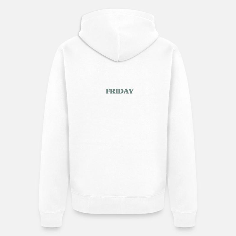 Vendredi - Veste à capuche bio Premium Unisexe - blanc